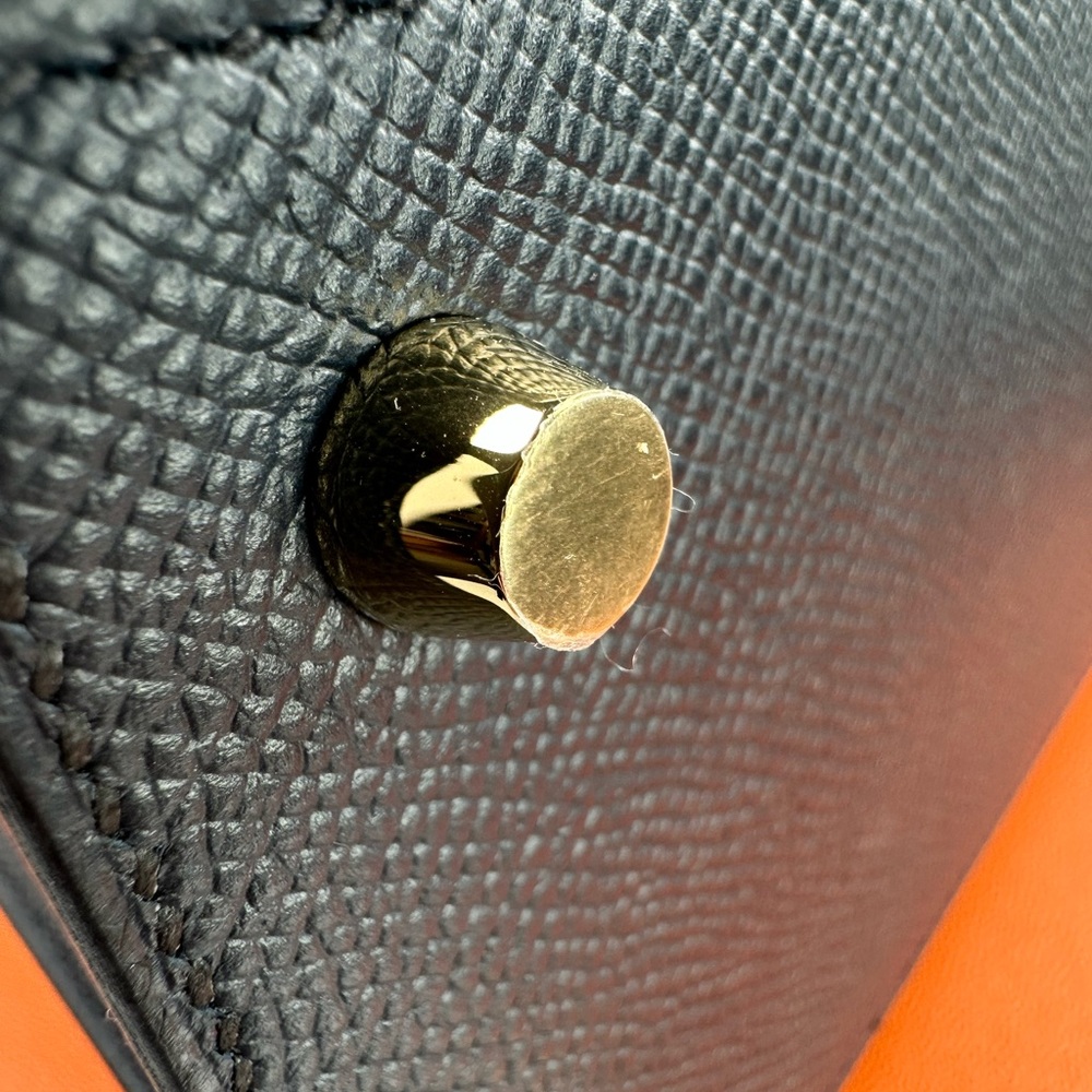 Hermes Kelly 25 Bleu Indigo Epsom Leather Sellier Stamp Z(2021) - Picture 7 of 16